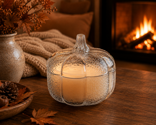 Clear Heirloom Glass Pumpkin | Limited Fall Collection