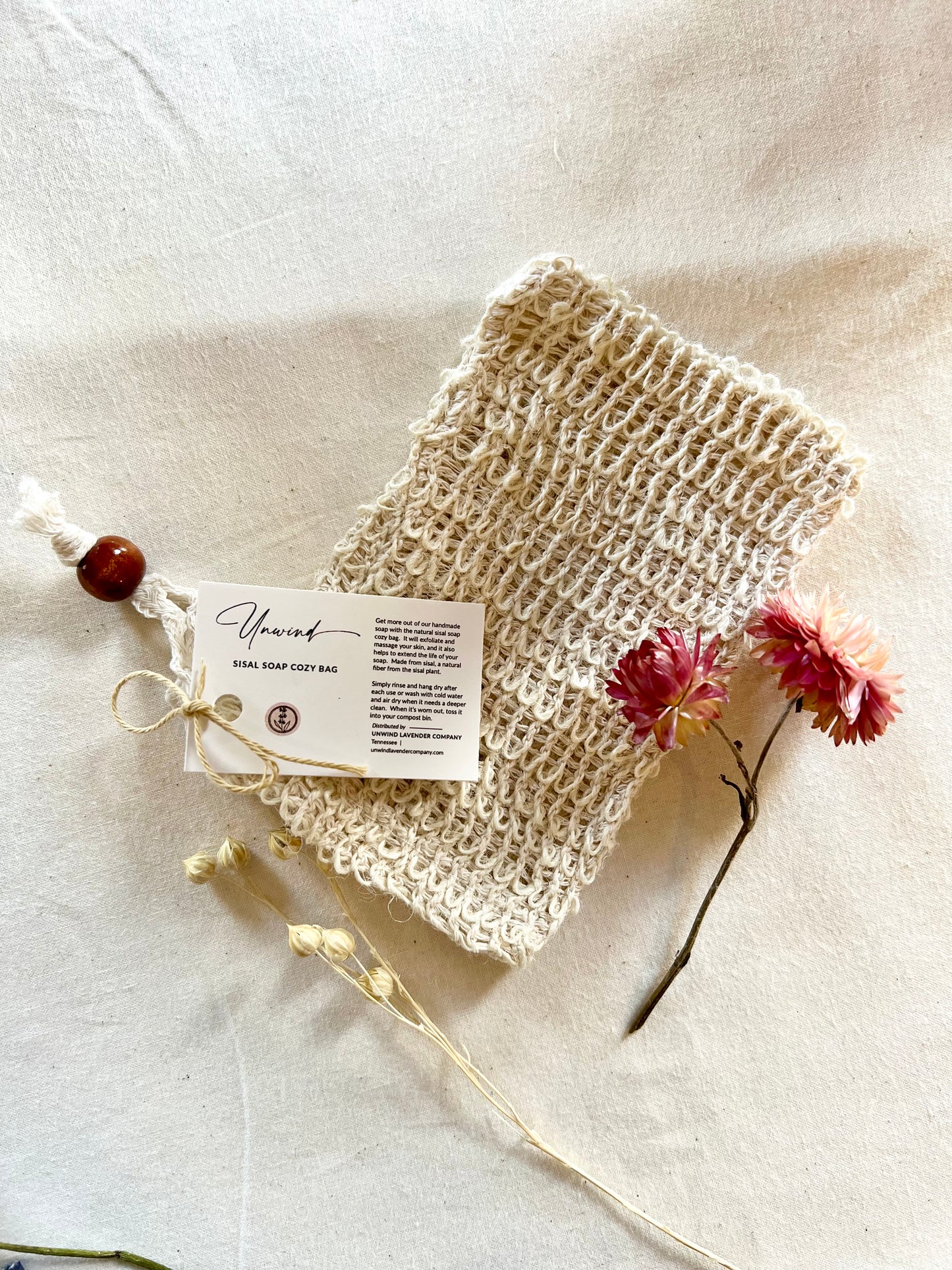 Sisal Soap Cozy Bag