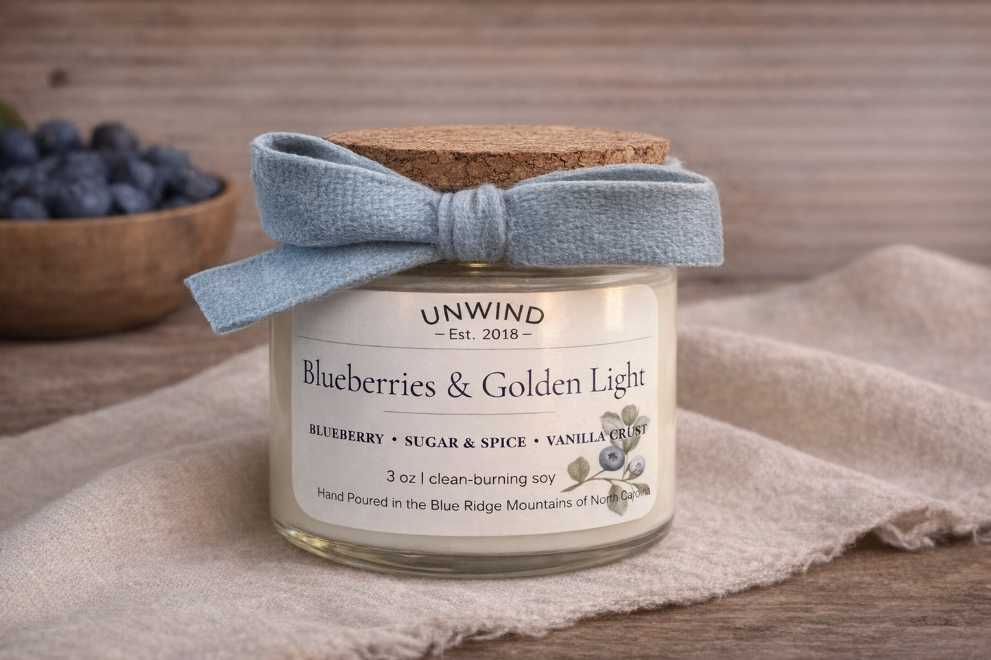 Blueberries and Golden Light