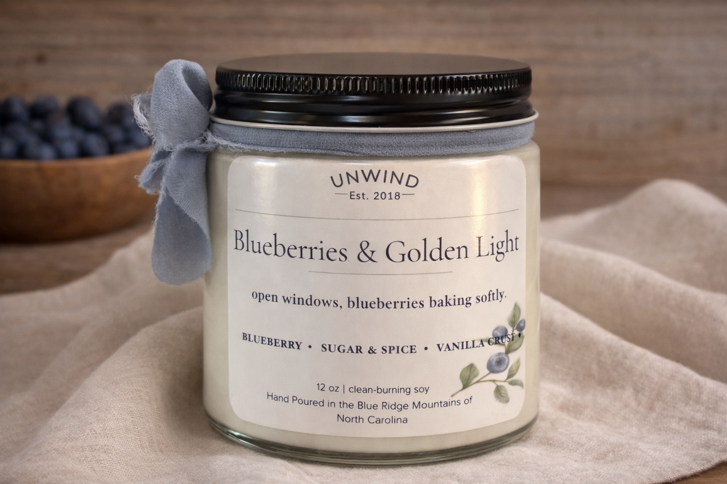 Blueberries and Golden Light