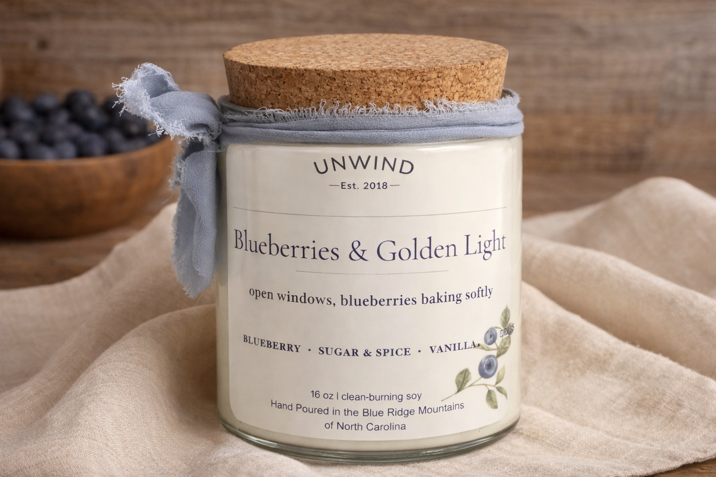 Blueberries and Golden Light