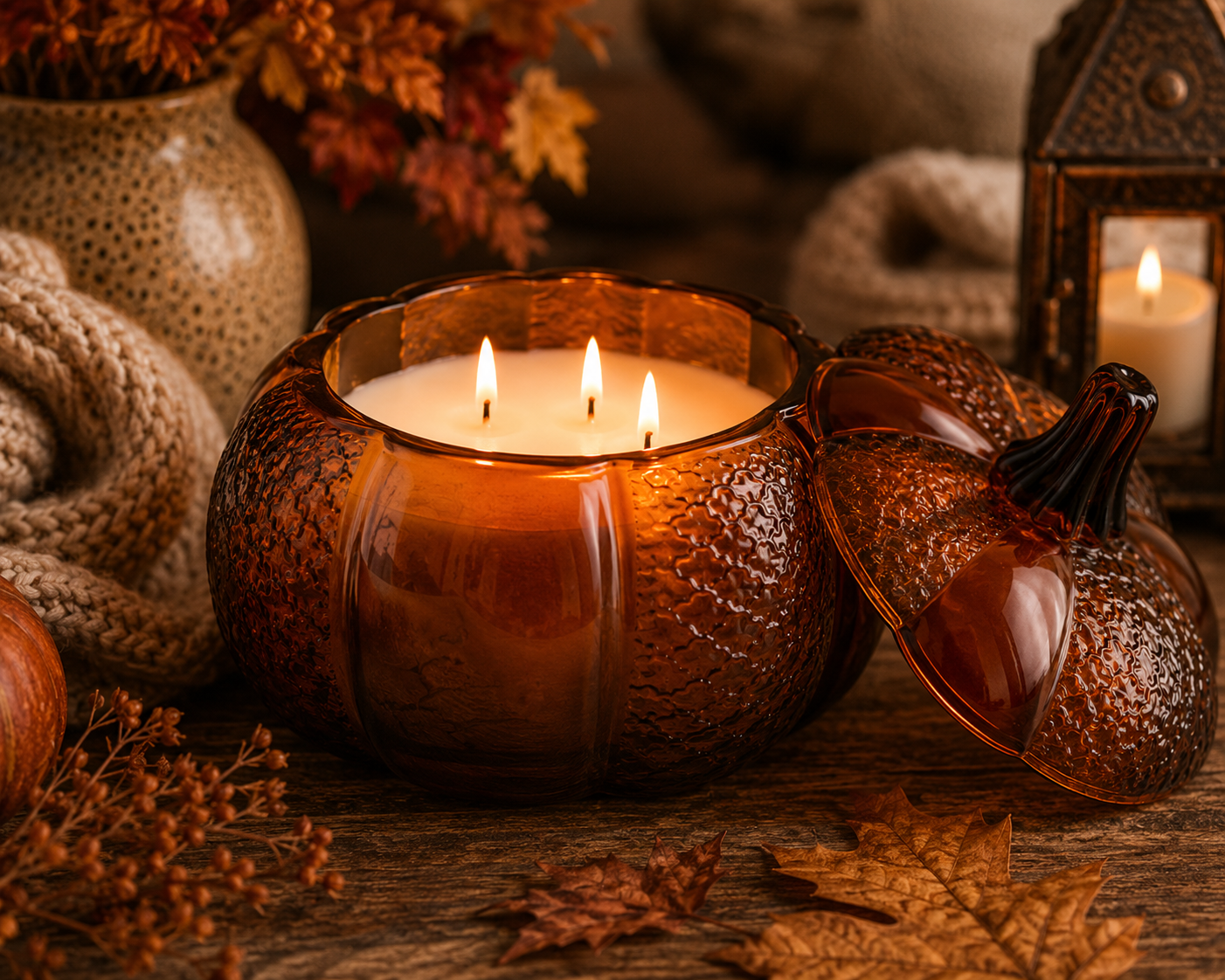 Amber Heirloom Pumpkin Candle | Limited Fall Collection