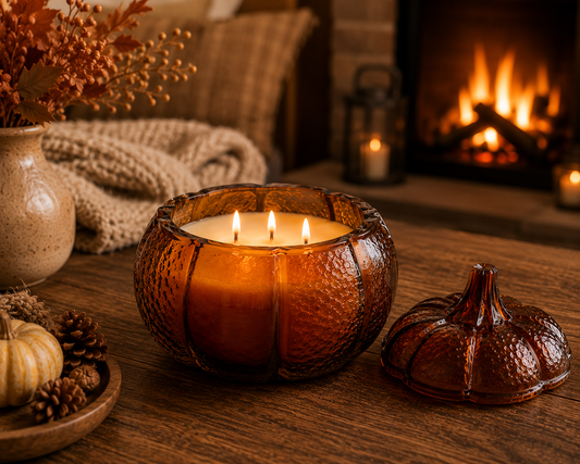 Amber Heirloom Pumpkin Candle | Limited Fall Collection