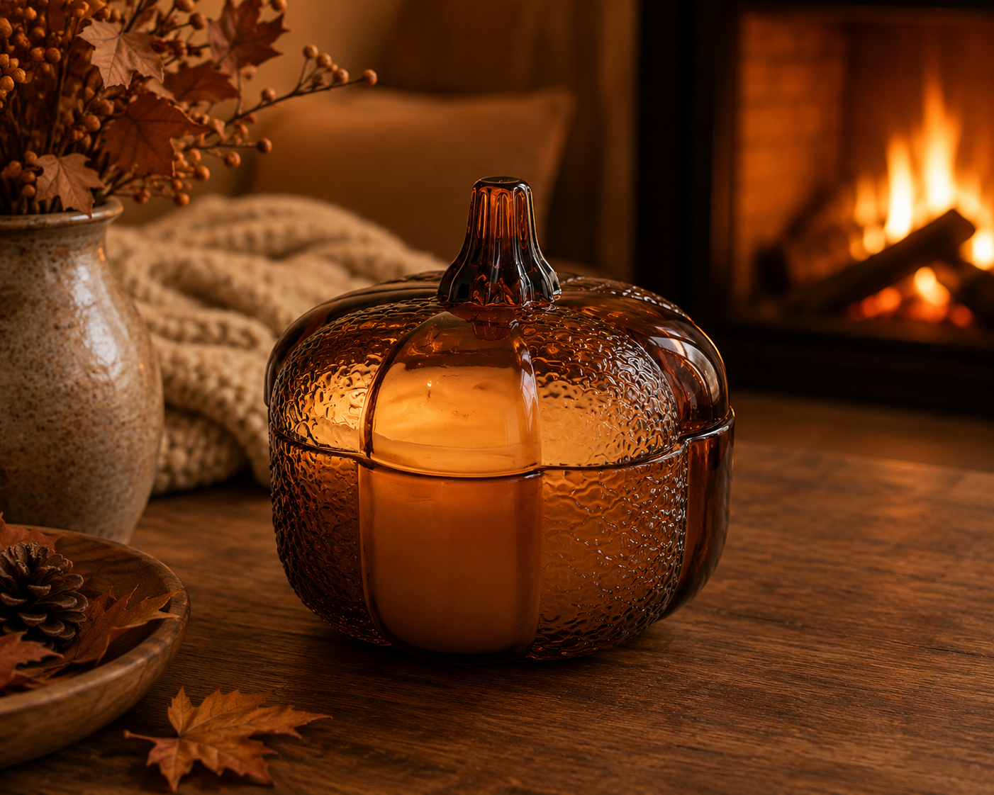 Amber Heirloom Pumpkin Candle | Limited Fall Collection