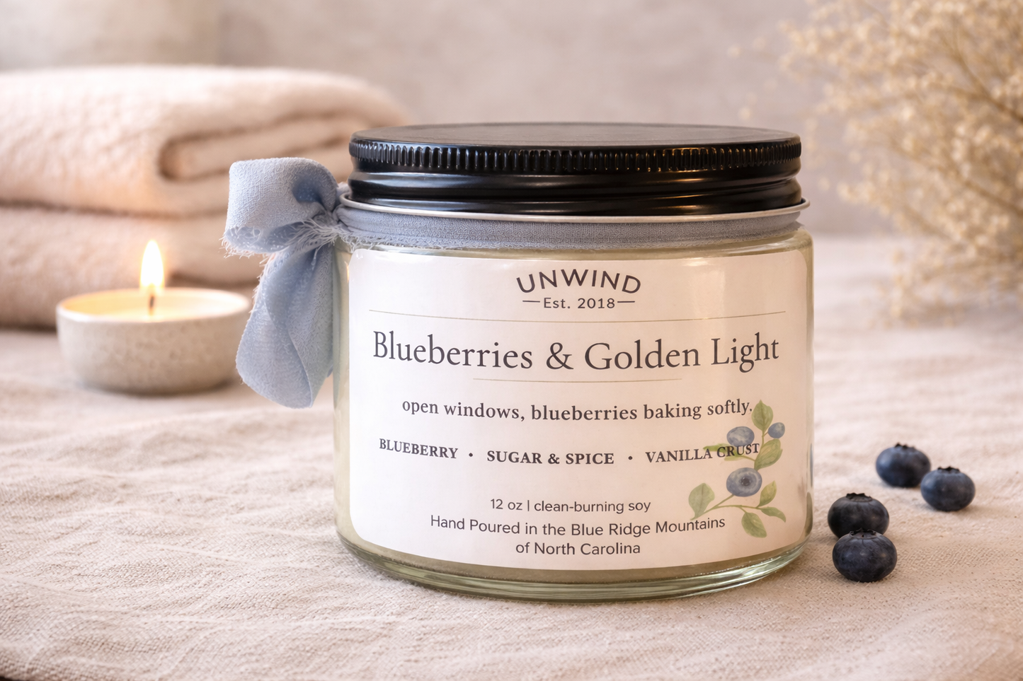 Blueberries and Golden Light