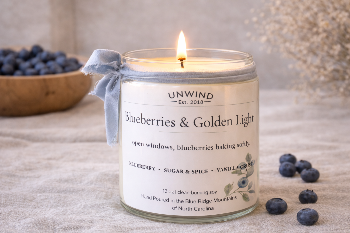 Blueberries and Golden Light