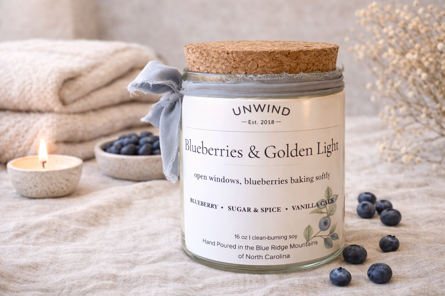 Blueberries and Golden Light