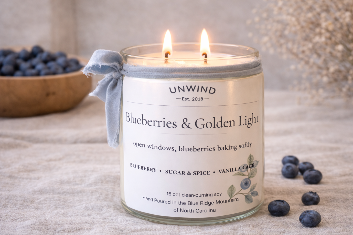 Blueberries and Golden Light