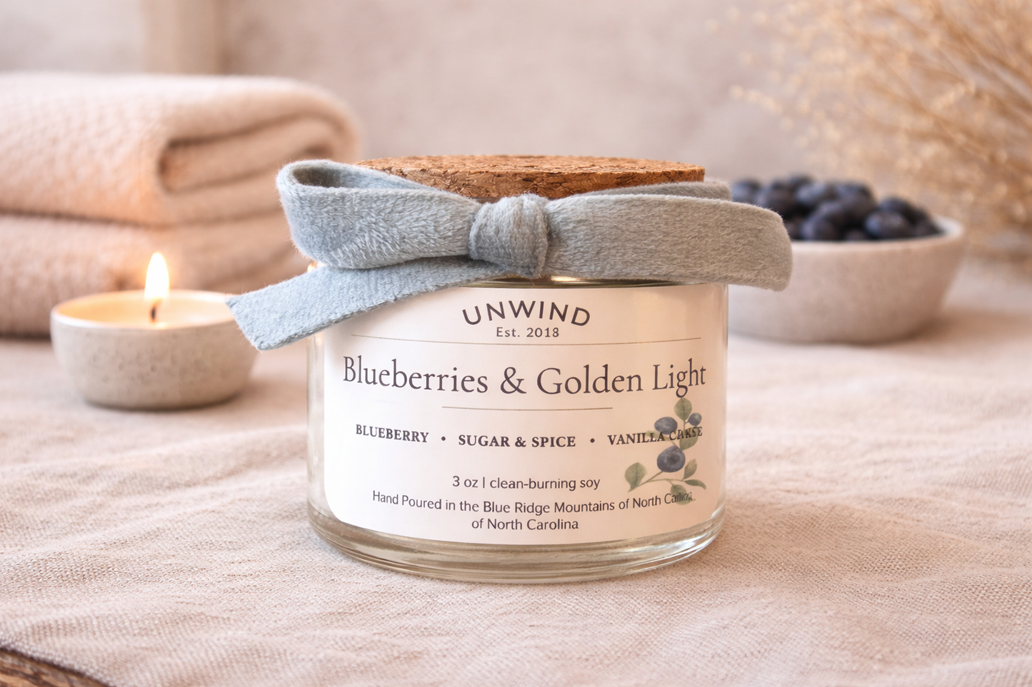 Blueberries and Golden Light