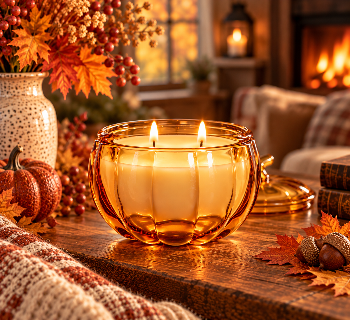 Cider Glass Pumpkin Candle | Limited Fall Collection