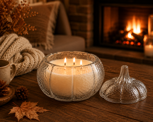 Clear Heirloom Glass Pumpkin | Limited Fall Collection