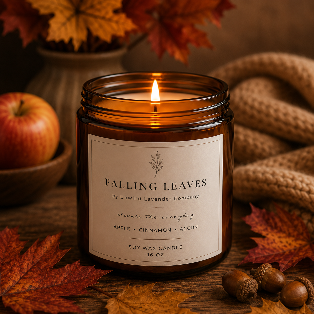 Falling Leaves Soy Candle