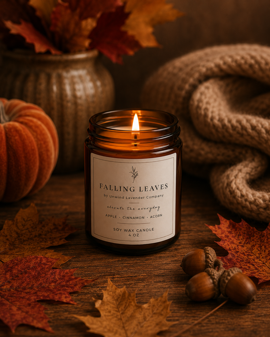 Falling Leaves Soy Candle