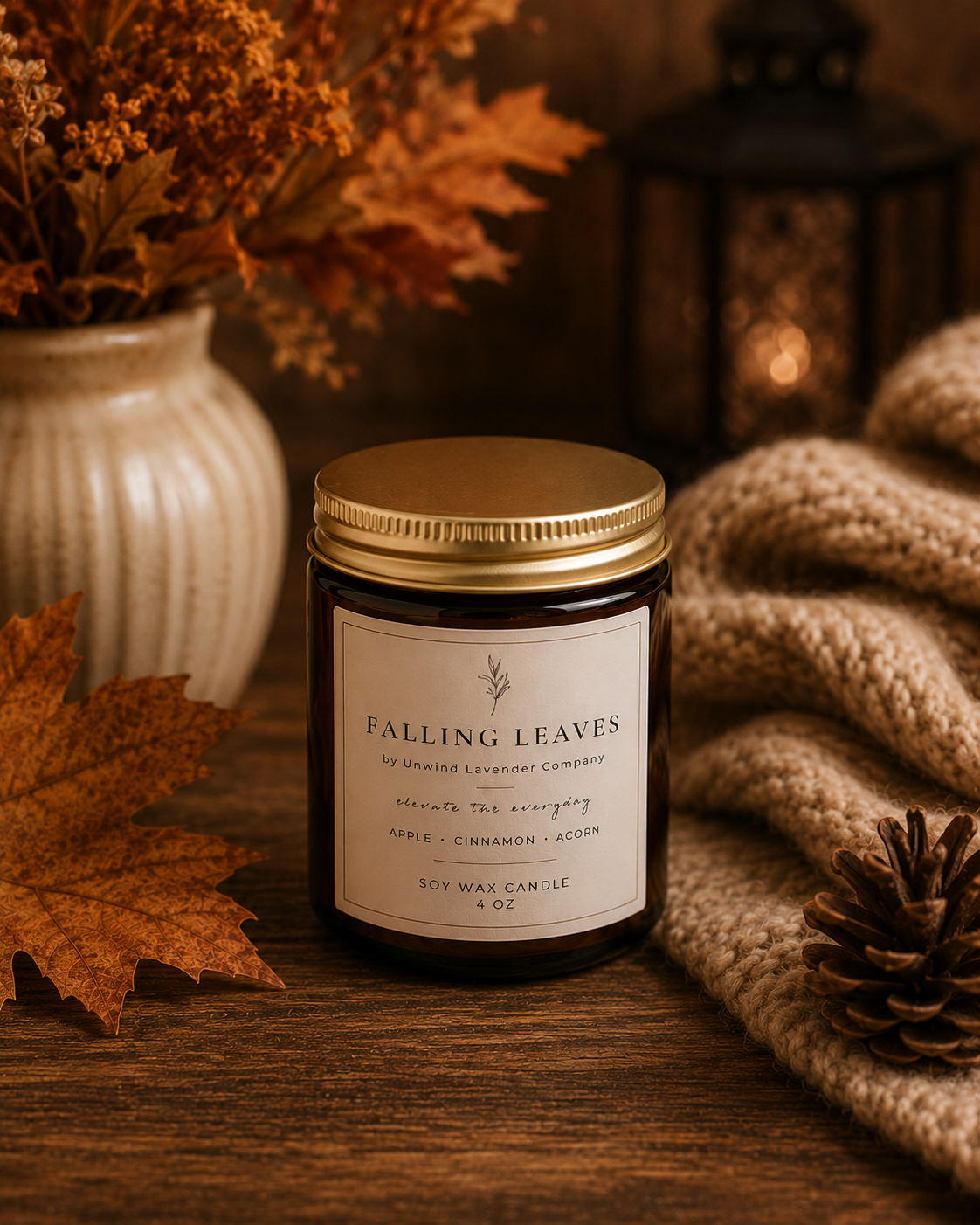 Falling Leaves Soy Candle