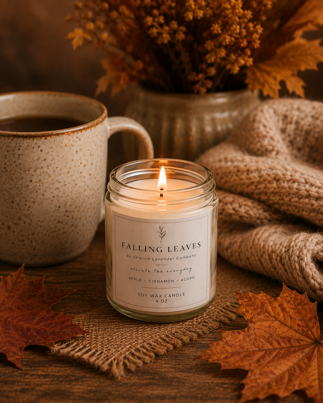 Falling Leaves Soy Candle