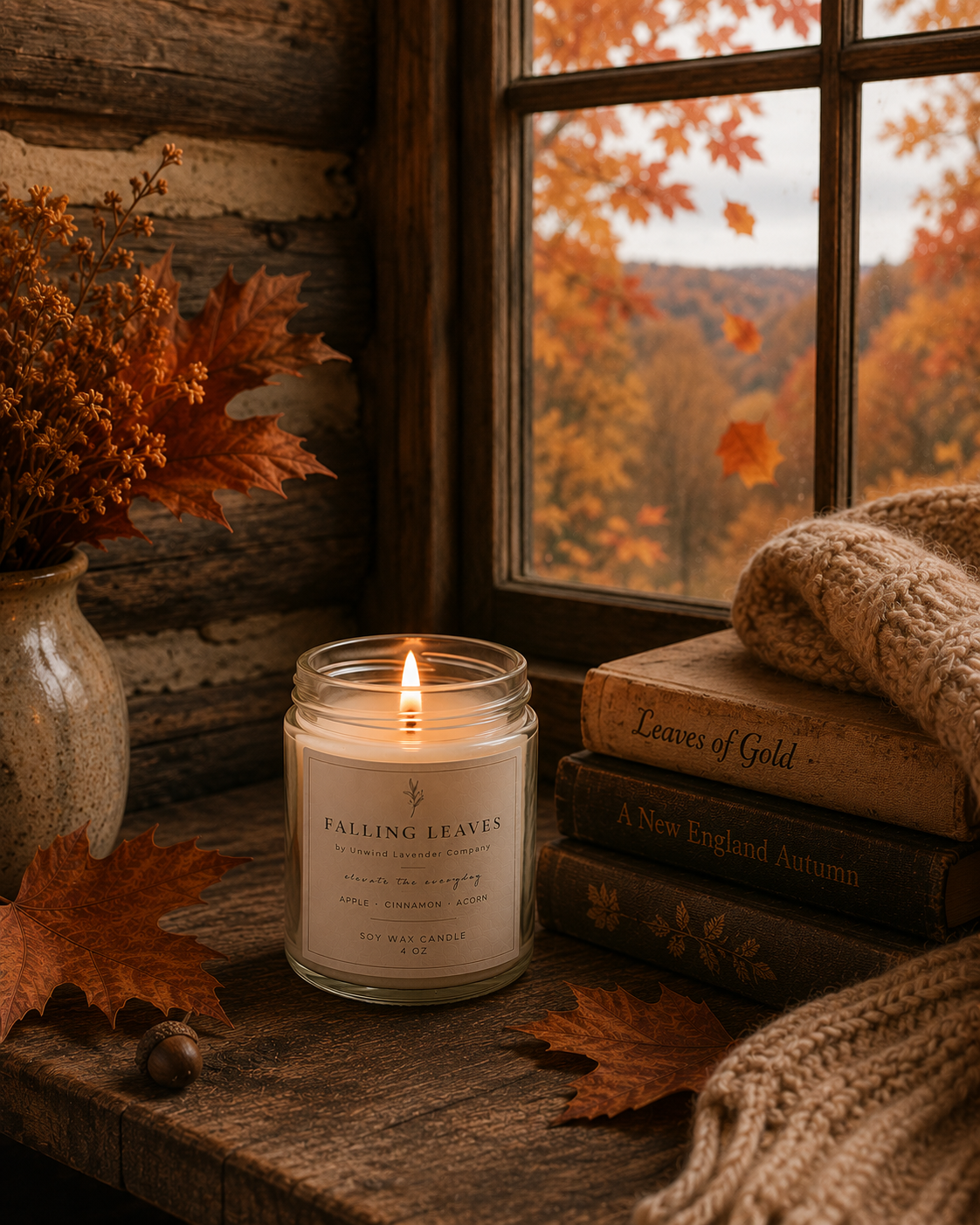 Falling Leaves Soy Candle