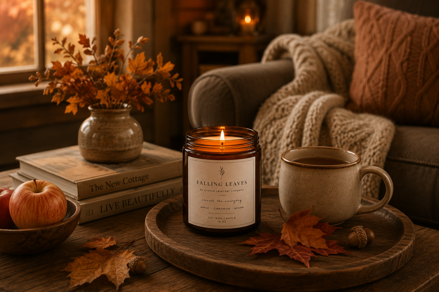 Falling Leaves Soy Candle