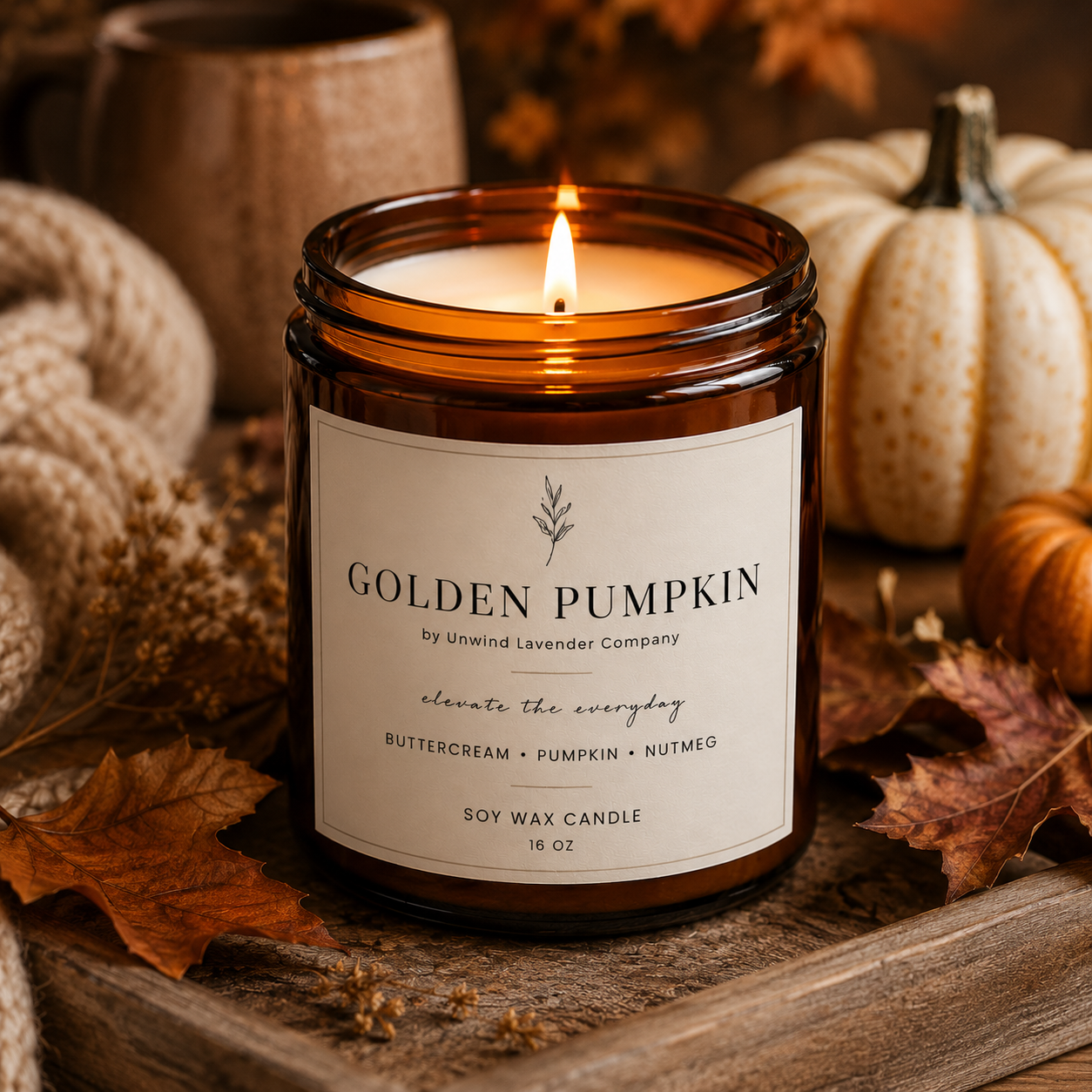 Golden Pumpkin Soy Candle