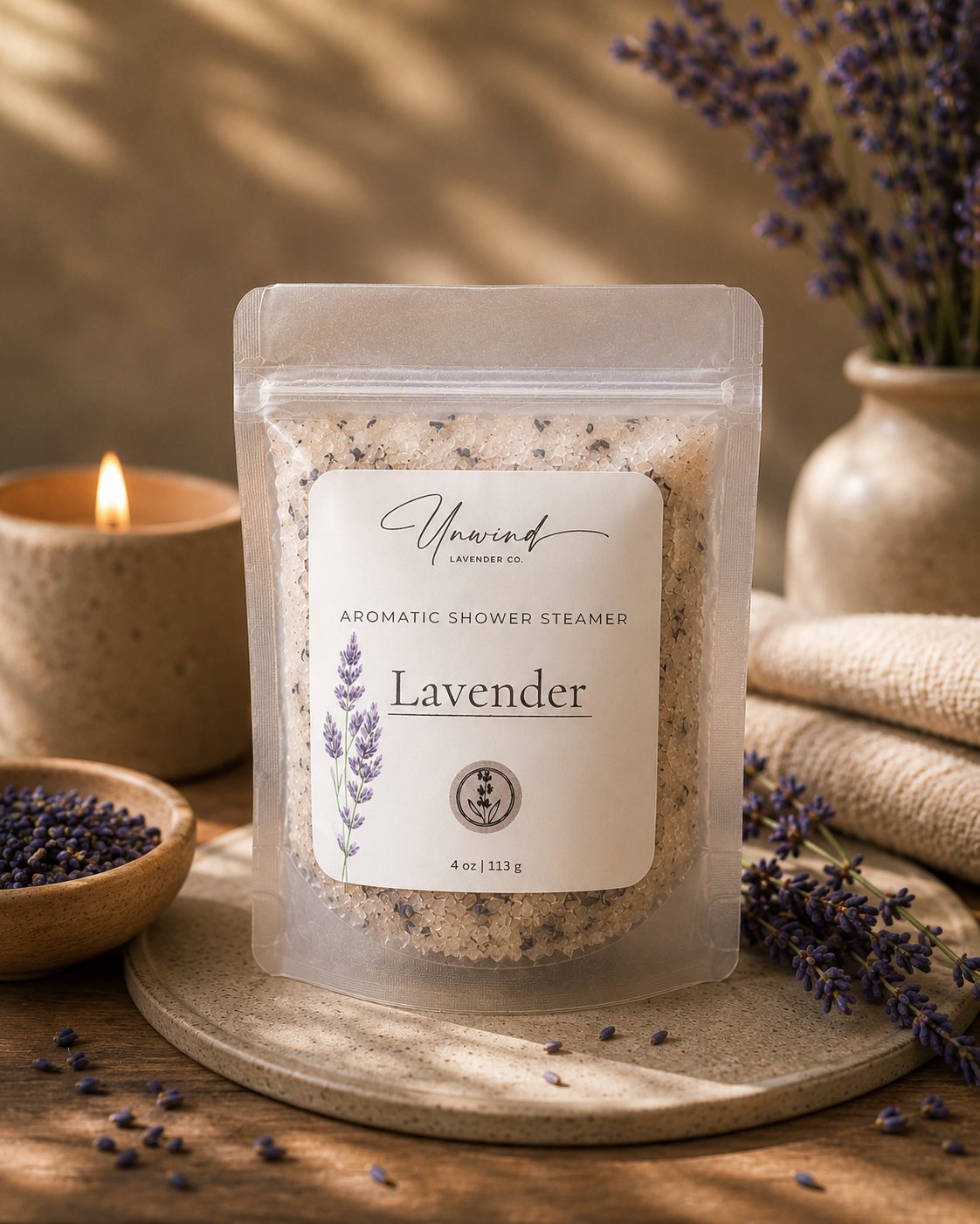Lavender Shower Steamer Salt
