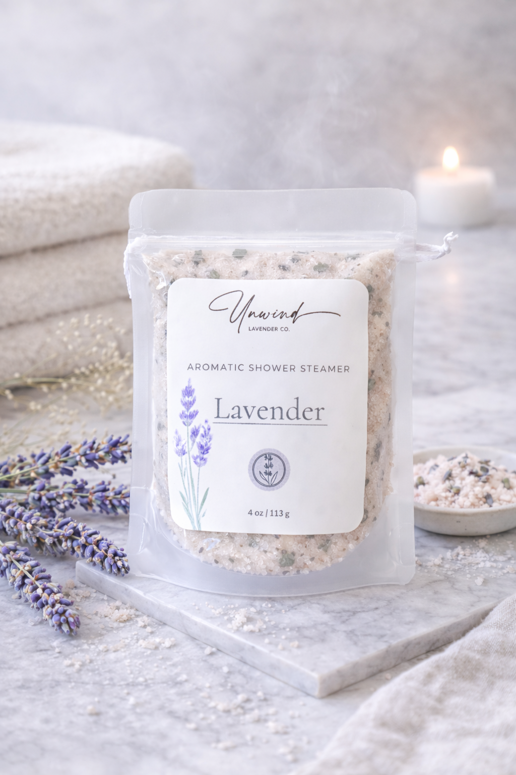 Lavender Shower Steamer Salt
