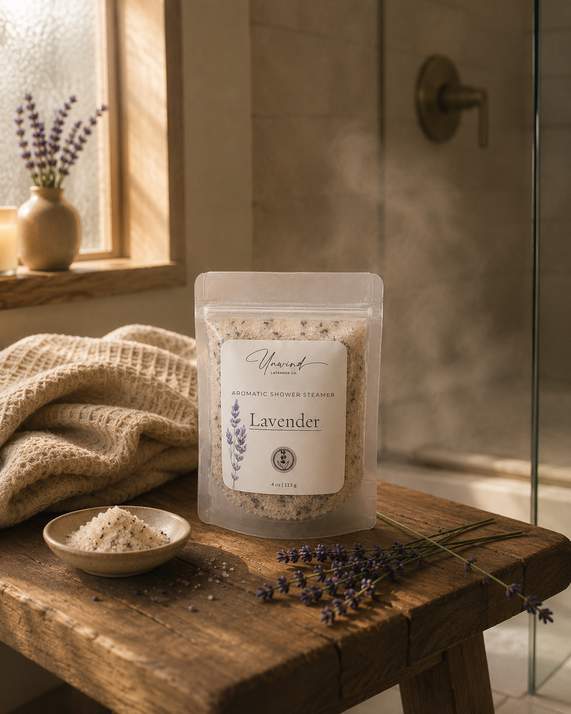 Lavender Shower Steamer Salt