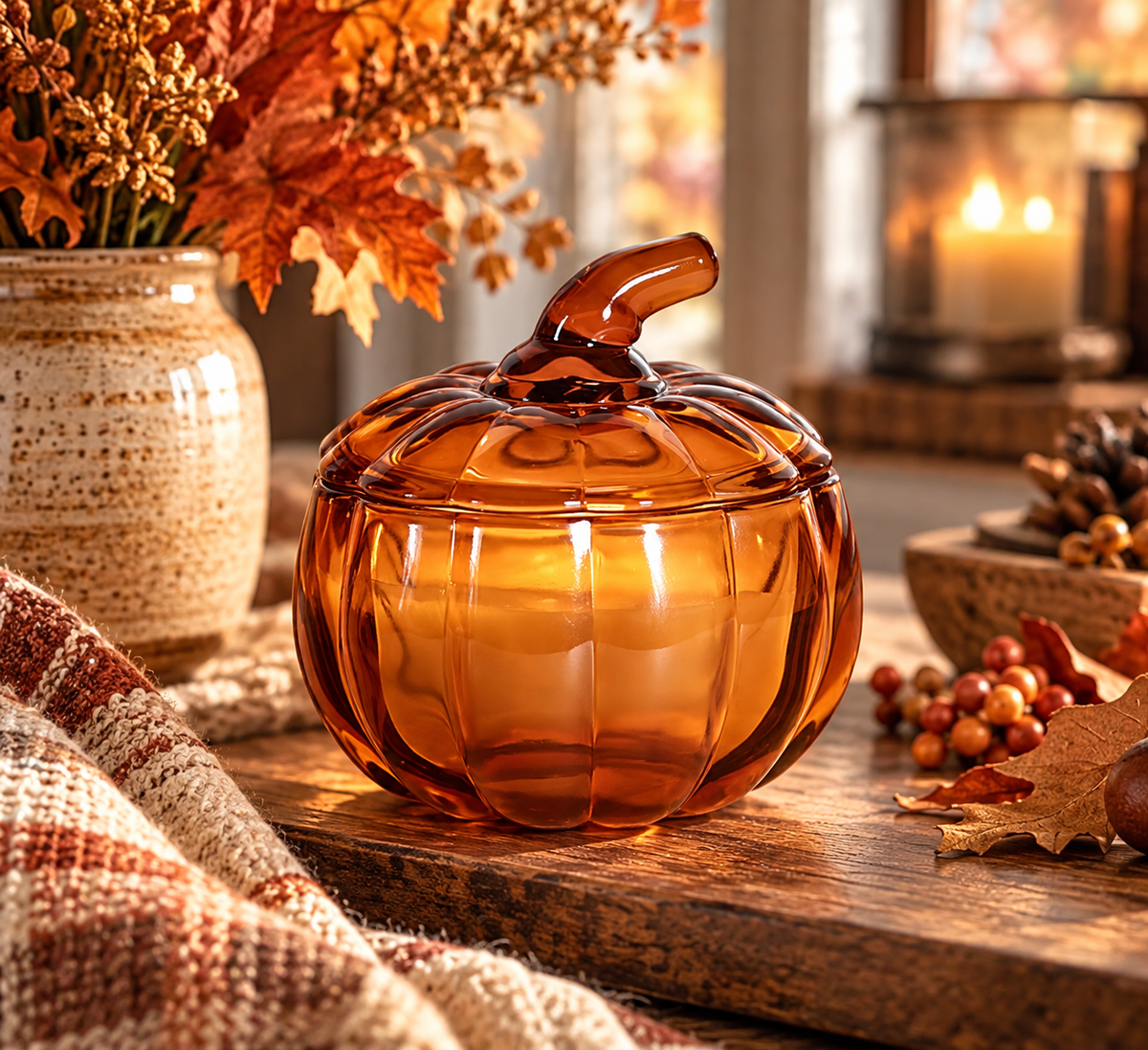 Marmalade Glass Pumpkin Candle | Limited Fall Collection