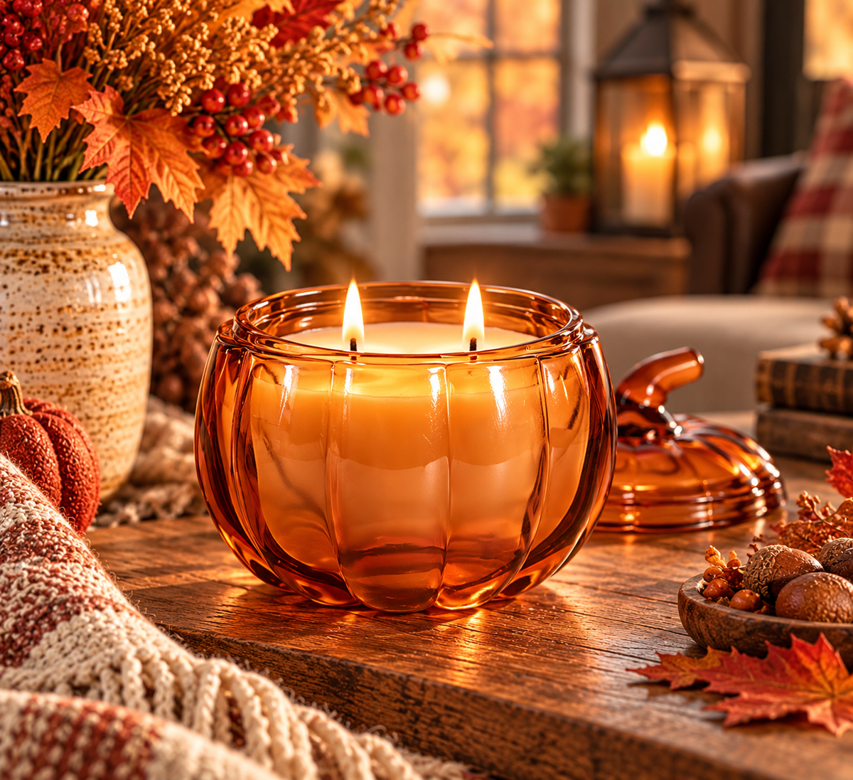 Marmalade Glass Pumpkin Candle | Limited Fall Collection