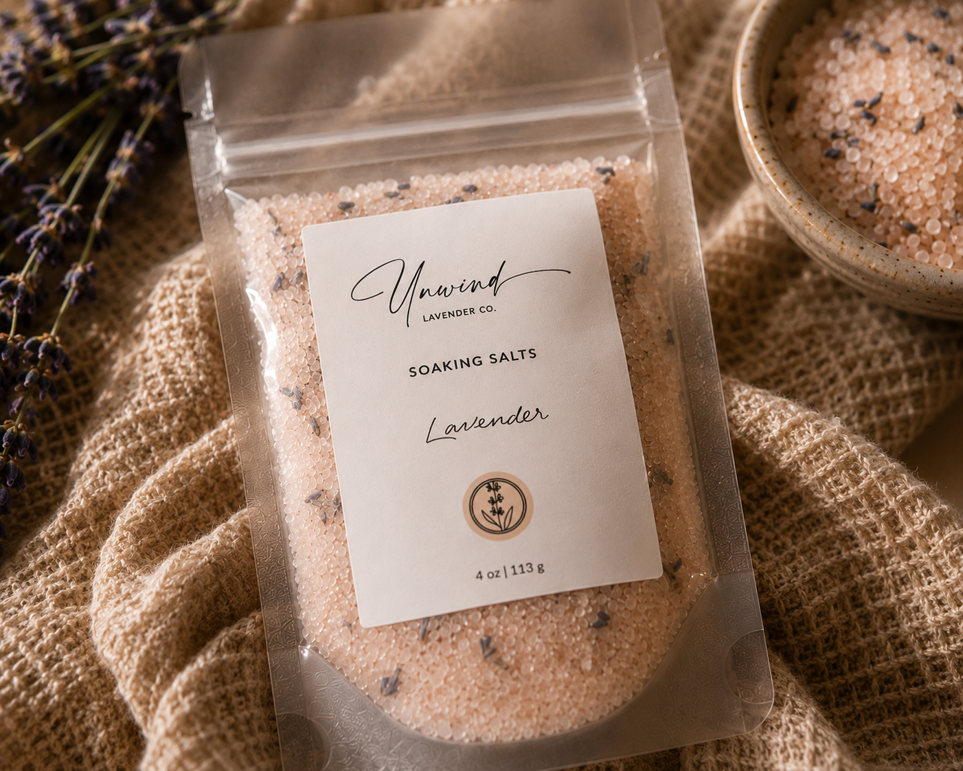 Lavender Soaking Salts | 4 oz